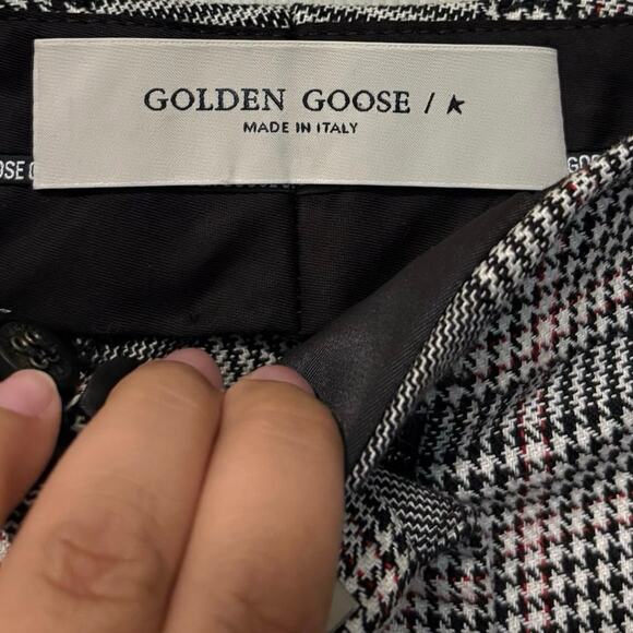 Golden Goose Daria Glen Plaid Virgin Wool Blend Cigarette Pants Size 42 Medium - Picture 4 of 9